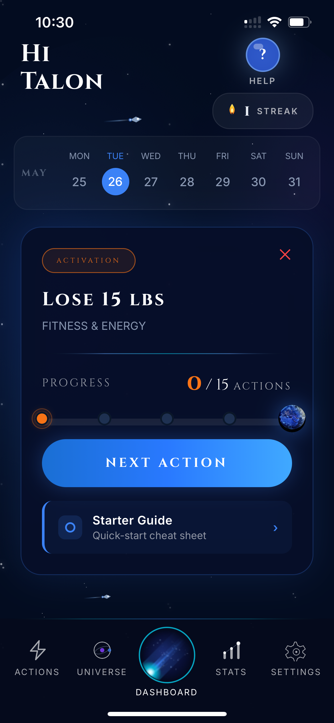 Talon active goal